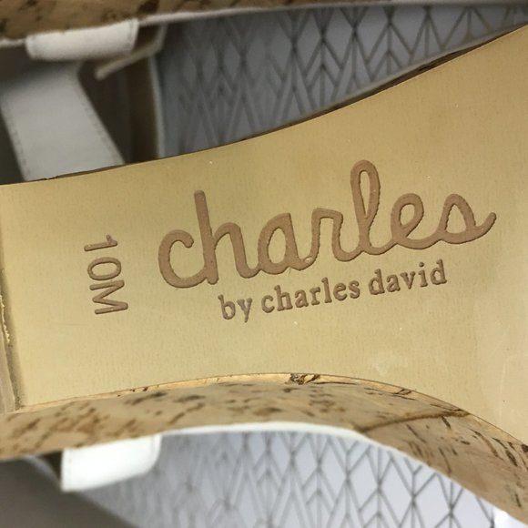 CHARLES BY CHARLES DAVID "Lambert" Cork heeled sandal - Picture 13 of 14